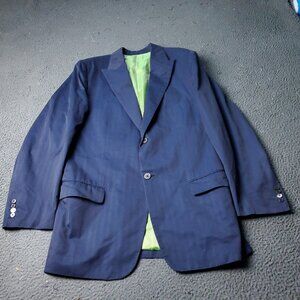 ISAIA Napoli Cotton Blazer Mens Size 56 Blue